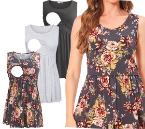 Bearsland Female Sleeveless Maternity Tank Tops Breastfeeding Nursing Clothes
