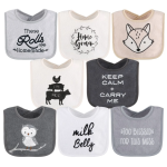 The Peanutshell Cotton Feeding Baby Bib, 8Pk Unisex